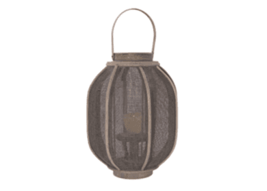 Wooden and Linen Rustic Lantern