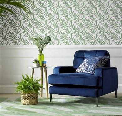 Content by Terence Conran Isla Chair - Blue velvet chair 