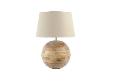 Saline Spherical Mango Wood Lamp