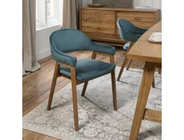 Shoreditch Upholstered Arm Chair Azure Velvet