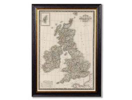 1838 Map of The British Isles Framed Picture