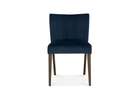 Brienne Dark Blue Velvet Low Back Chair (Pair)