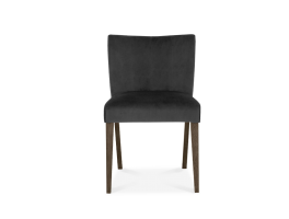 Brienne Gun Metal Velvet Low Back Chair (Pair)