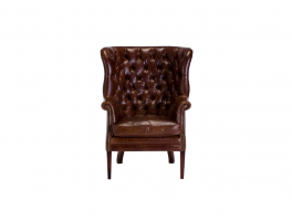 Tetrad Harris Tweed Mackenzie Leather Armchair