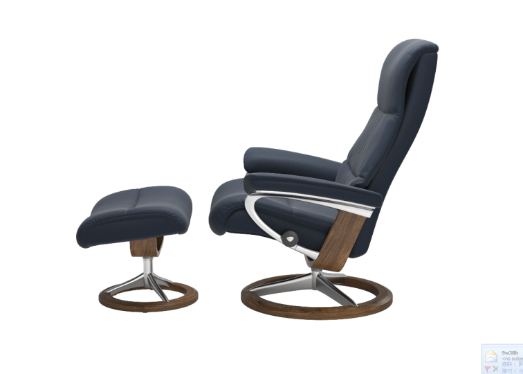 Stressless View Signature Chair with Footstool Stressless