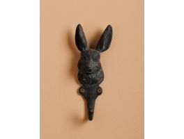 Iron Black Rabbit Coat Hook