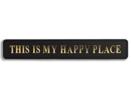 Black & Gold "This Is My Happy Place" Wall Sign