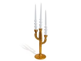 Aluminium Gold Cactus Candelabra