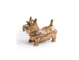 Gold Terrier Dog Trinket Box