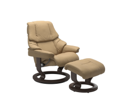 Stressless Reno Classic Chair with Footstool in Paloma - Black Friday Offer