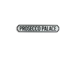 Antiqued Wooden Prosecco Palace Road Sign
