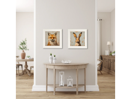 The Fox & The Hare Square Collection of 2 Framed Photos