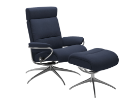 Stressless Tokyo Adjustable Headrest Recliner Chair and Footstool