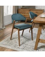 Shoreditch Upholstered Dining Chair Azure Velvet