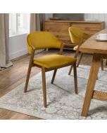 Shoreditch Upholstered Dining Chair Mustard Velvet