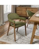 Shoreditch Upholstered Arm Dining Chair Cedar Velvet
