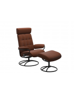 Stressless London Original Adjustable Headrest Chair and Footstool