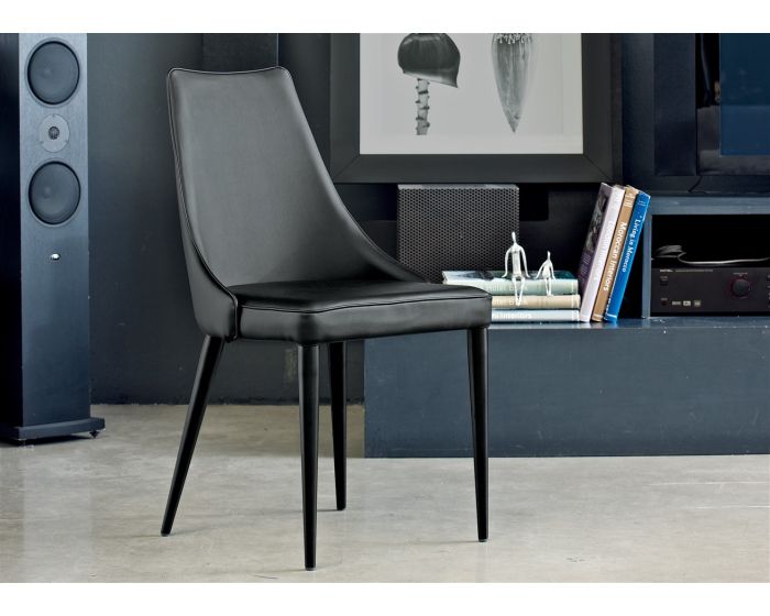 Bontempi Casa Clara Lacquered Metal Frame Dining Chair