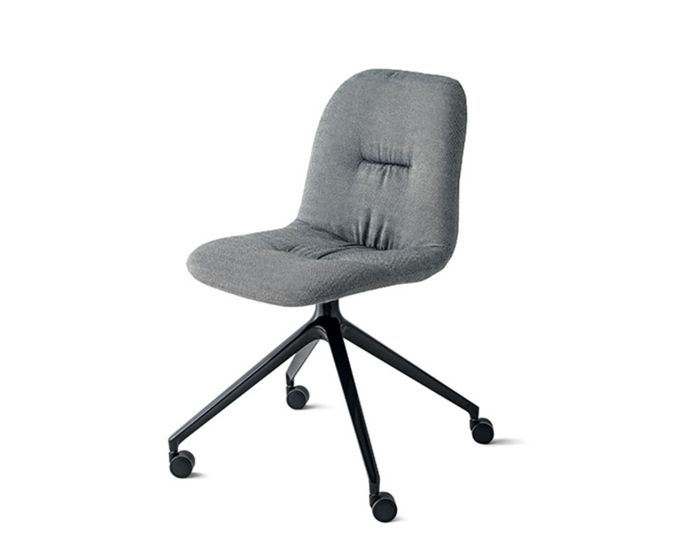 Bontempi Casa Chantal Swivel Dining Chair with Castors