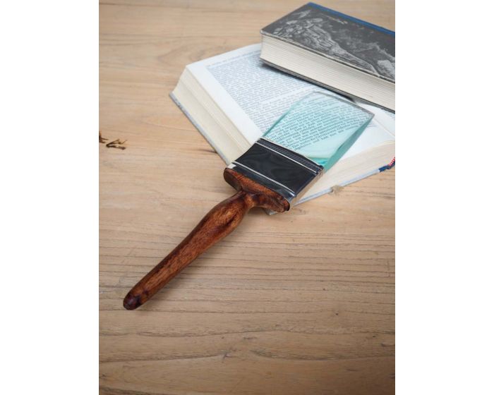 Wooden Handle Brush Magnifier