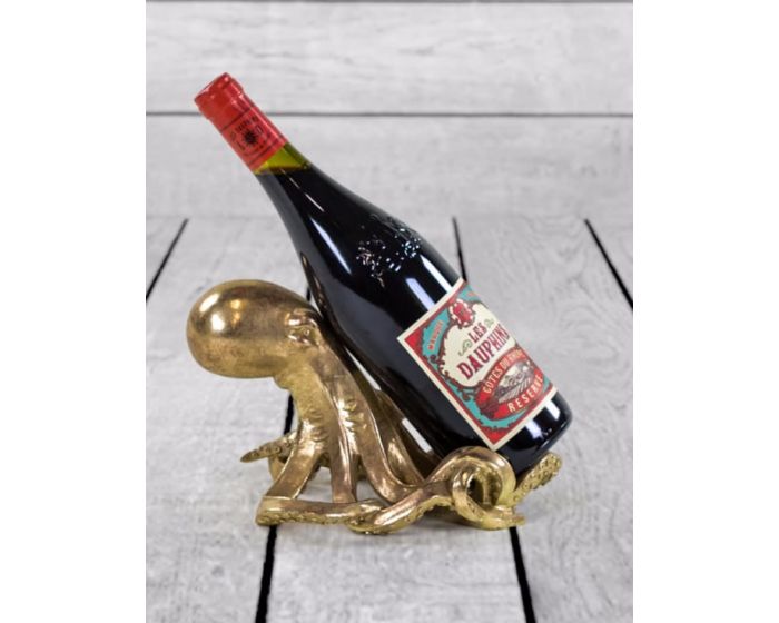 Gold Octopus Wine Bottle Holder