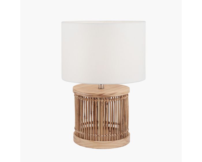 Sorbus Natural Ribbed Table Lamp