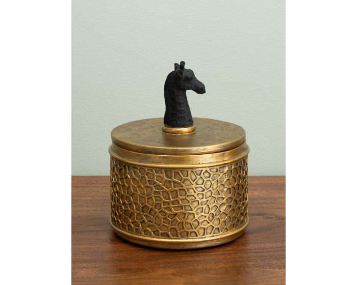 Golden Box with Giraffe Lid