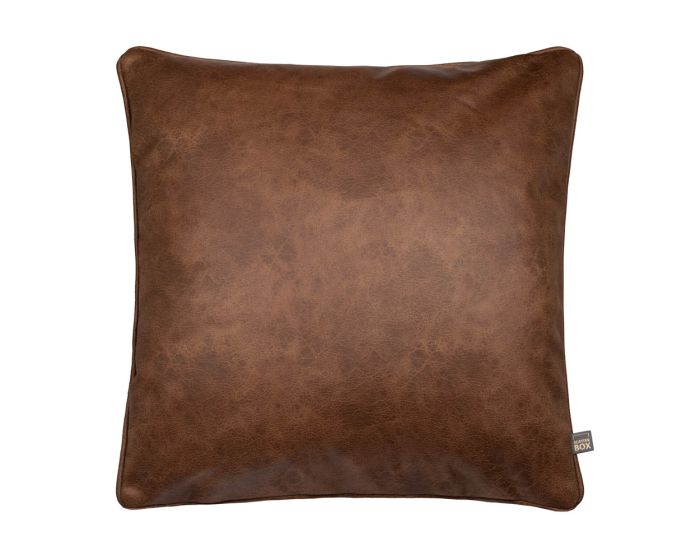Scatter Box Nanouk 43x43cm Faux Leather Brown Cushion