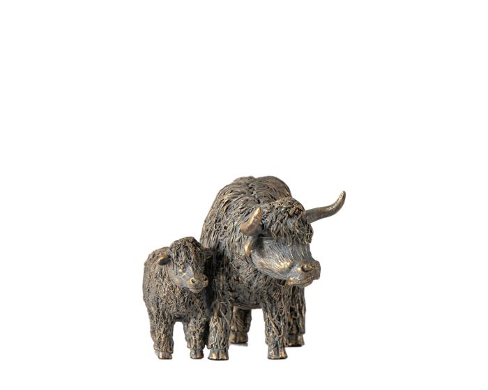 Highland Cow Mum and Calf Ornament