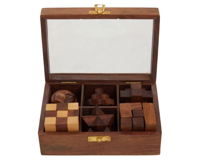 Sheesham Wood 6 Piece 3D Puzzle Set