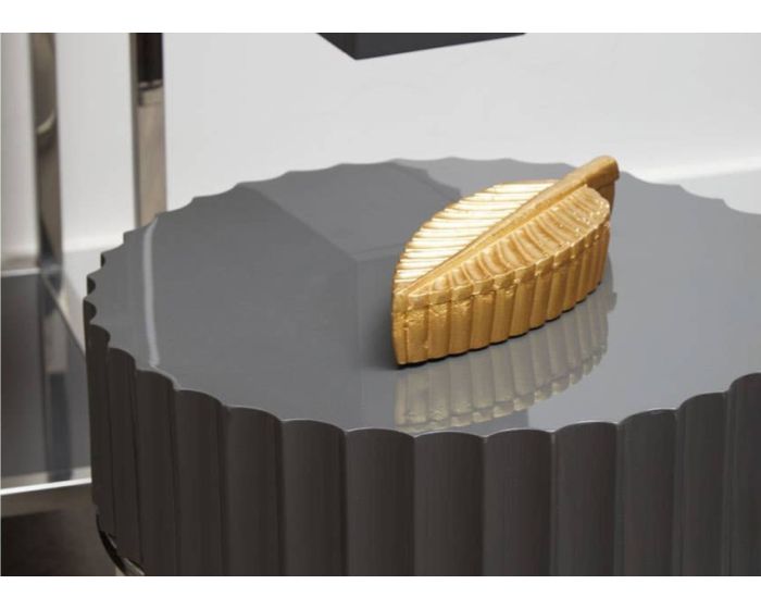 Prato Gold Finish Plume Box