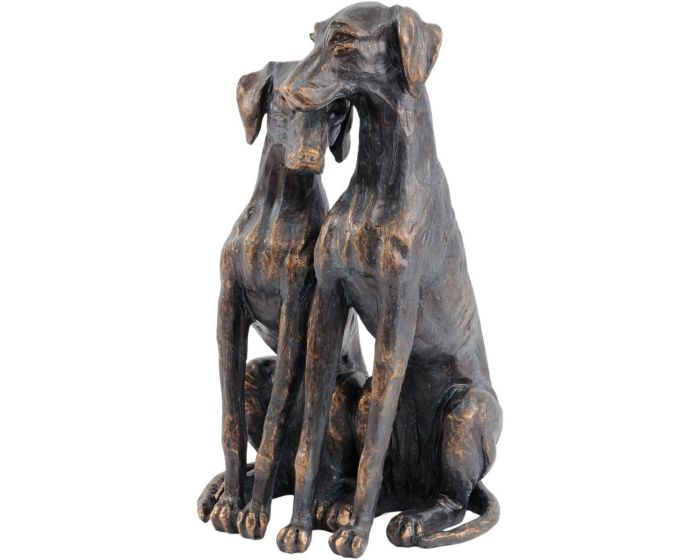 Antique Bronze Pup Sculpture