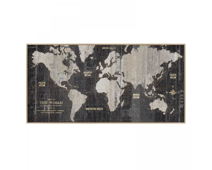 World Traveller Map Framed Photo