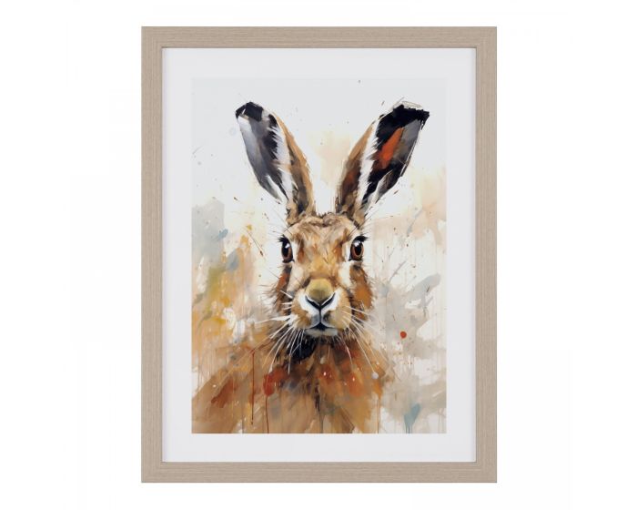 Hadley Framed Rabbit Watercolour Picture