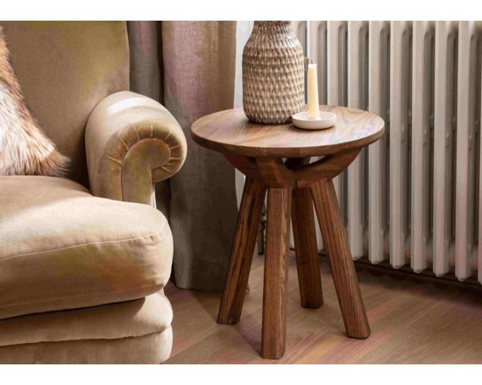 Dallas Wooden Round Lamp Table