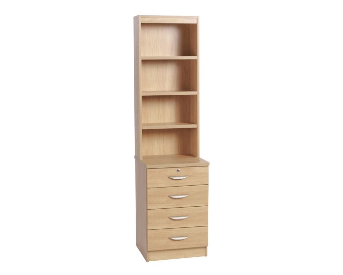 Home Office Four Drawer Unit With OSC Hutch