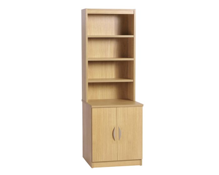 Home Office Small 2 Door Desk Height Cupboard with OSD Hutch