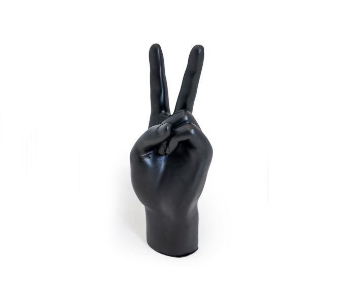 Peace Hand Figure Black