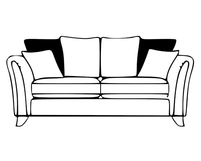 Alstons Bonnie 3 Seater Sofa Pillow Back