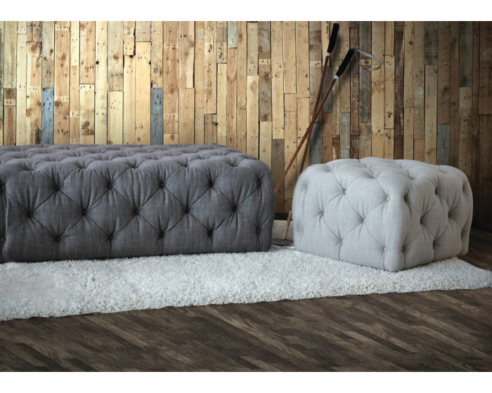 Alexander & James Button Footstool Large Fabric Footstool