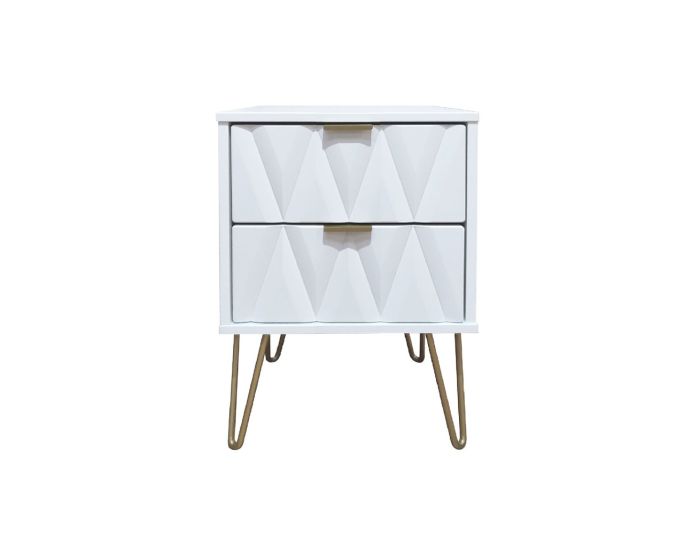 Diamond White 2 Drawer Locker