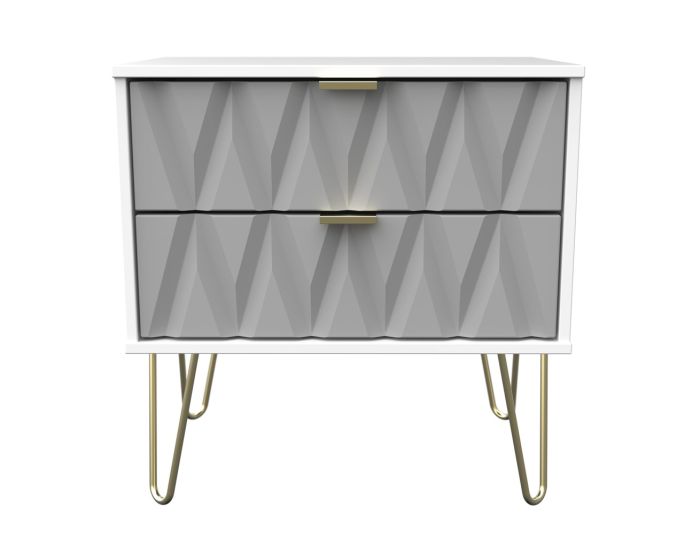 Diamond Shadow 2 Drawer Midi Chest