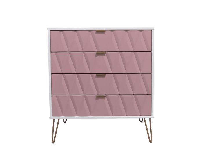 Diamond Kobe Pink 4 Drawer Chest