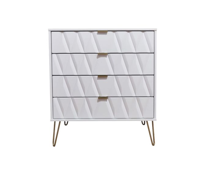 Diamond White 4 Drawer Chest