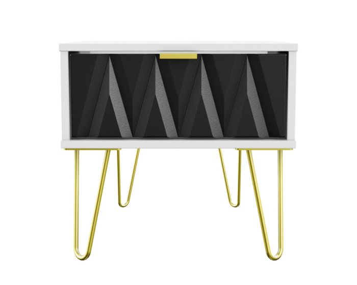 Diamond Black Matt 1 Drawer Locker