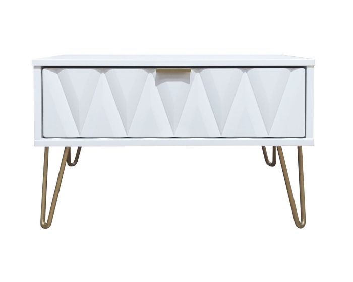 Diamond White 1 Drawer Midi Chest