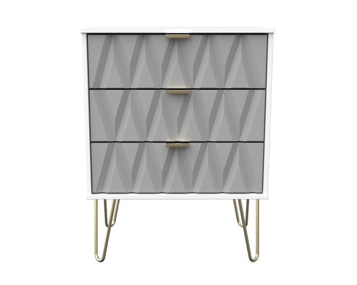 Diamond Shadow 3 Drawer Midi Chest