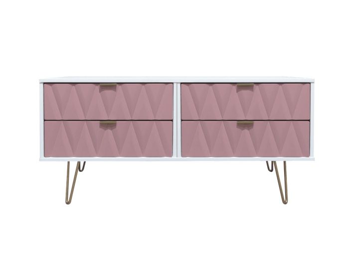 Diamond Kobe Pink 4 Drawer Bed Box