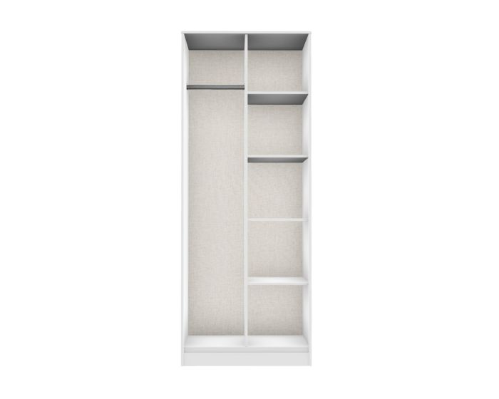 Diamond Black Matt Open Shelf Wardrobe