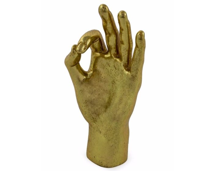 Gold OK Hand Ornament